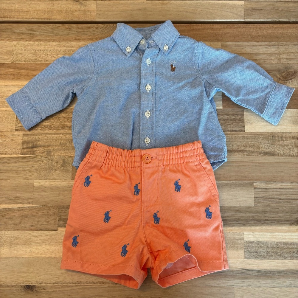 Ralph Lauren Baby Easter Spring Formal Outfit - Polo Horse size 3 months